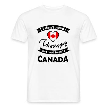 Amoureux du Canada - T-shirt homme - blanc - Devant - AI Model Male 178 dark (178cm)