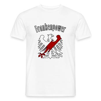 Die Power aus Franken - Männer T-Shirt - Weiß - Vorne - AI Model Male 178 dark (178cm)
