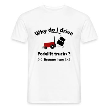 Forklift Driver - Men's T-Shirt - white - Front - AI Model Male 178 dark (178cm)