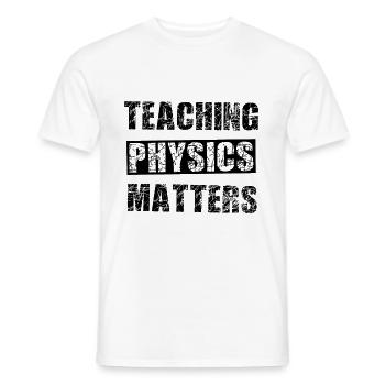 School and technology - Men's T-Shirt - white - Front - AI Model Male 178 dark (178cm)