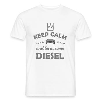 Diesel et cylindrée - T-shirt homme - blanc - Devant - AI Model Male 178 dark (178cm)