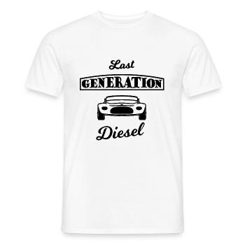 Les pilotes diesel - T-shirt homme - blanc - Devant - AI Model Male 178 dark (178cm)