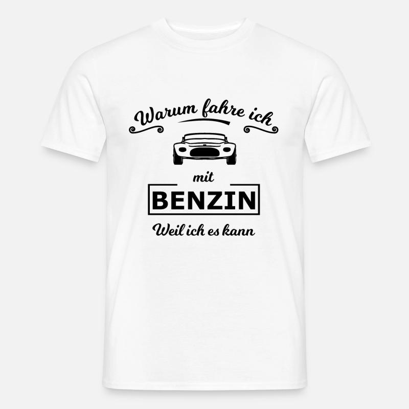 Das Benzin Auto - Männer T-Shirt - Weiß