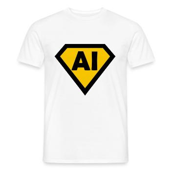 Intelligence and Coding - Men's T-Shirt - white - Front - AI Model Male 178 dark (178cm)