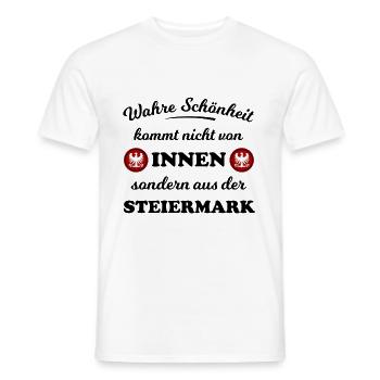 Schönheit aus der Steiermark - Männer T-Shirt - Weiß - Vorne - AI Model Male 178 dark (178cm)