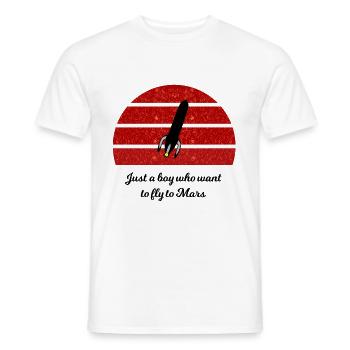 Mars Entdeckung - Männer T-Shirt - Weiß - Vorne - AI Model Male 178 dark (178cm)