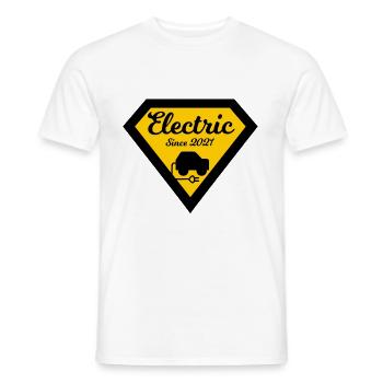 Véhicules électriques - T-shirt homme - blanc - Devant - AI Model Male 178 dark (178cm)