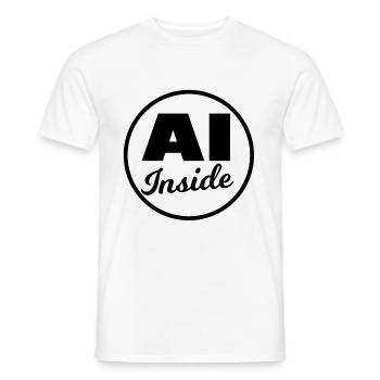 Intelligence for all - Men's T-Shirt - white - Front - AI Model Male 178 dark (178cm)