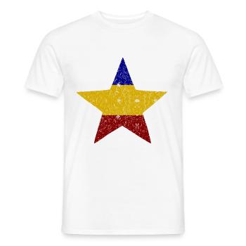 Stars of Romania - Männer T-Shirt - Weiß - Vorne - AI Model Male 178 dark (178cm)