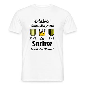 Seine Majestät der Sachse - Männer T-Shirt - Weiß - Vorne - AI Model Male 178 dark (178cm)