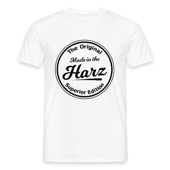 Born in the Harz Mountains - Men's T-Shirt - white - Front - AI Model Male 178 dark (178cm)