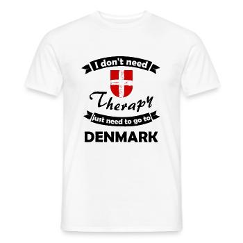 Vacances au Danemark - T-shirt homme - blanc - Devant - AI Model Male 178 dark (178cm)