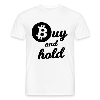 The Bitcoin Investor - Men's T-Shirt - white - Front - AI Model Male 178 dark (178cm)