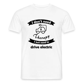 Driving electric cars - Men's T-Shirt - white - Front - AI Model Male 178 dark (178cm)