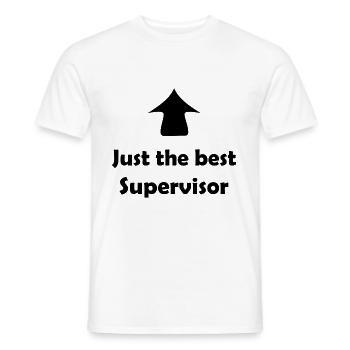 The supervisor in the team - Men's T-Shirt - white - Front - AI Model Male 178 dark (178cm)