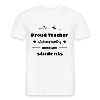 The Funny School Teacher - Men's T-Shirt - white - Front - AI Model Male 178 dark (178cm)