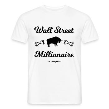 Le millionnaire boursier - T-shirt homme - blanc - Devant - AI Model Male 178 dark (178cm)