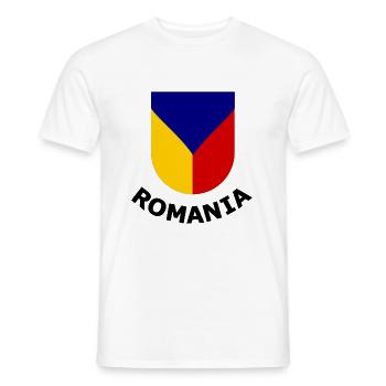 Die Fans aus Rumänien - Männer T-Shirt - Weiß - Vorne - AI Model Male 178 dark (178cm)