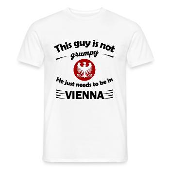 Beautiful Vienna in Austria - Men's T-Shirt - white - Front - AI Model Male 178 dark (178cm)