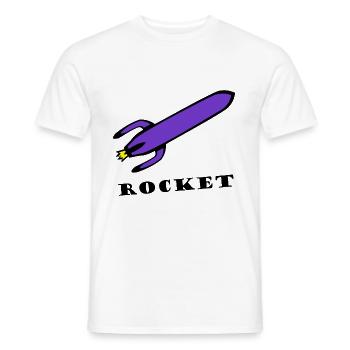 La fusée rapide - T-shirt homme - blanc - Devant - AI Model Male 178 dark (178cm)