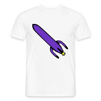 Rocket technology - Men's T-Shirt - white - Front - AI Model Male 178 dark (178cm)