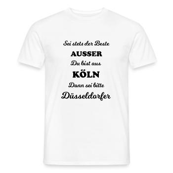 Düsseldorf en Rhénanie-du-Nord-Westphalie - T-shirt homme - blanc - Devant - AI Model Male 178 dark (178cm)