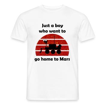 Vol dans l’espace - T-shirt homme - blanc - Devant - AI Model Male 178 dark (178cm)