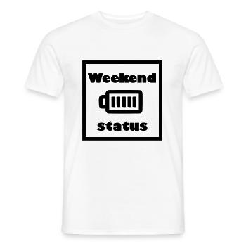 Die Energie am Wochenende - Männer T-Shirt - Weiß - Vorne - AI Model Male 178 dark (178cm)