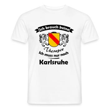 Die Therapie in Karlsruhe - Männer T-Shirt - Weiß - Vorne - AI Model Male 178 dark (178cm)