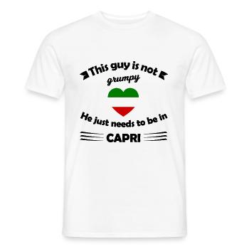Die Reise nach Capri - Männer T-Shirt - Weiß - Vorne - AI Model Male 178 dark (178cm)