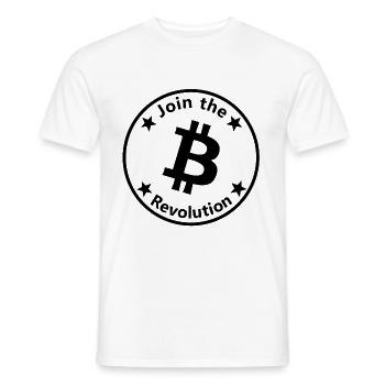 Die Krypto Revolution startet - Männer T-Shirt - Weiß - Vorne - AI Model Male 178 dark (178cm)