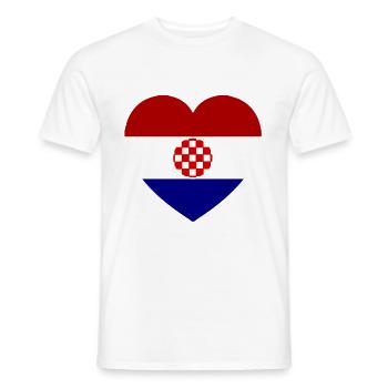The heart of love for Croatia - Men's T-Shirt - white - Front - AI Model Male 178 dark (178cm)