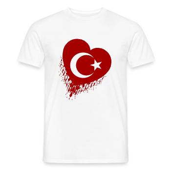 The fans of Turkey - Men's T-Shirt - white - Front - AI Model Male 178 dark (178cm)