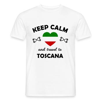 Trip to Tuscany Italy - Men's T-Shirt - white - Front - AI Model Male 178 dark (178cm)