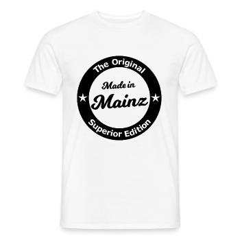 Die Lieblingsstadt Mainz - Männer T-Shirt - Weiß - Vorne - AI Model Male 178 dark (178cm)