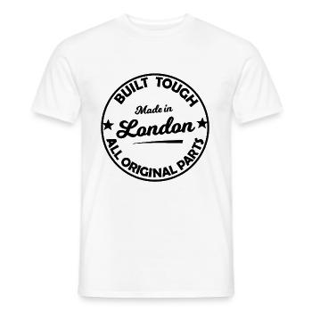 Hergestellt in London - Männer T-Shirt - Weiß - Vorne - AI Model Male 178 dark (178cm)