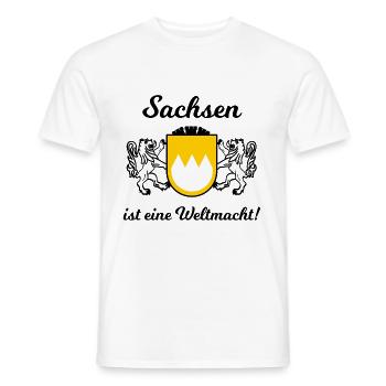 The fans from Saxony - Men's T-Shirt - white - Front - AI Model Male 178 dark (178cm)
