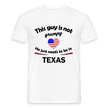 USA und Texas Fans - Männer T-Shirt - Weiß - Vorne - AI Model Male 178 dark (178cm)