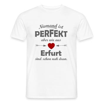 Perfekt aus Erfurt - Männer T-Shirt - Weiß - Vorne - AI Model Male 178 dark (178cm)