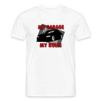 My Garage My Rules schwarz/rot - Männer T-Shirt - Weiß - Vorne - AI Model Male 178 dark (178cm)