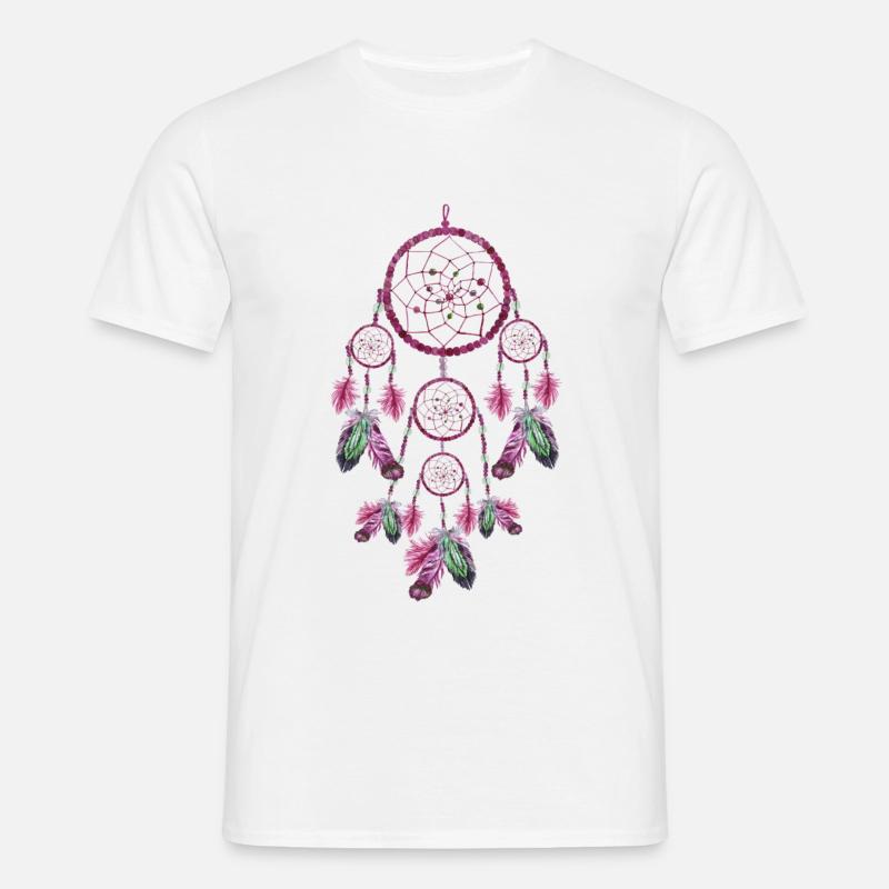TRAUMFÄNGER NATIVE - Männer T-Shirt - Weiß