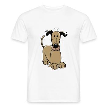 Greyhound Galgo Espanol Greyhound Cute Dog Design - Men's T-Shirt - white - Front - AI Model Male 178 dark (178cm)