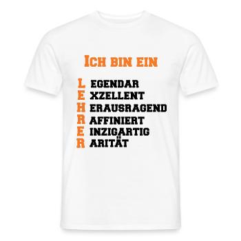 Lehrer - Männer T-Shirt - Weiß - Vorne - AI Model Male 178 dark (178cm)