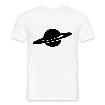 Planète Saturne - T-shirt homme - blanc - Devant - AI Model Male 178 dark (178cm)