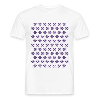 Erzgebirge Hammer - Männer T-Shirt - Weiß - Vorne - AI Model Male 178 dark (178cm)
