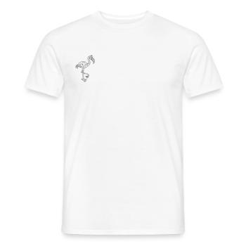 Flamingo Geometric - Men's T-Shirt - white - Front - AI Model Male 178 dark (178cm)