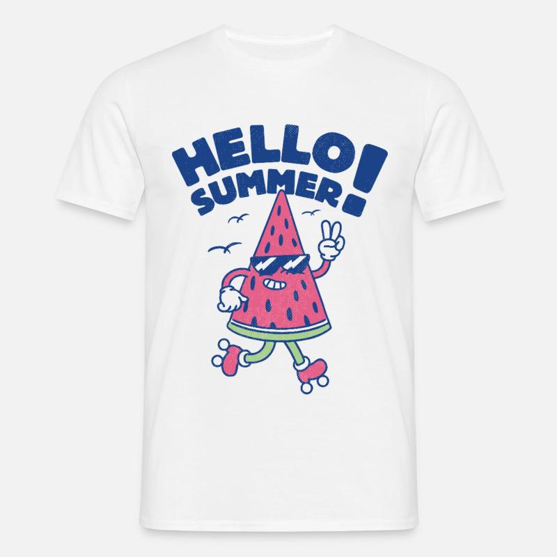Hello Summer - Pastèque - T-shirt Homme - blanc