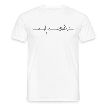  Kübel Cabrio Herzschlag Pulsschlag P 601 - Männer T-Shirt - Weiß - Vorne - AI Model Male 178 dark (178cm)