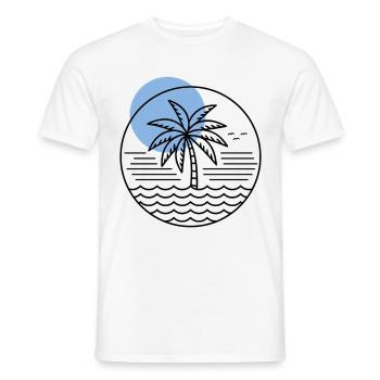 Palm Tree Circle - Men's T-Shirt - white - Front - AI Model Male 178 dark (178cm)