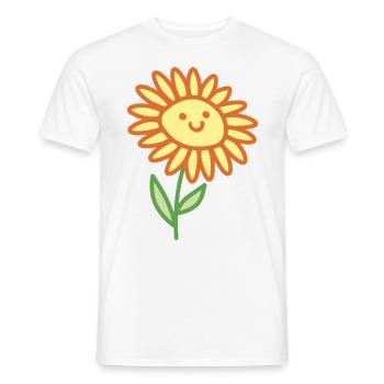 Sun Flower - Men's T-Shirt - white - Front - AI Model Male 178 dark (178cm)